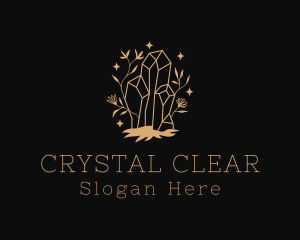 Gold Luxury Crystal logo design