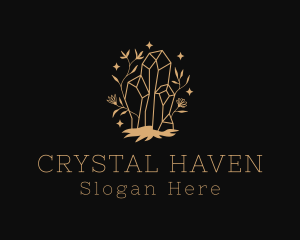 Gold Luxury Crystal logo