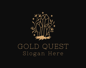 Gold Luxury Crystal logo design