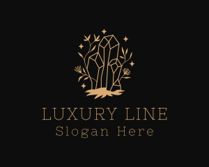 Gold Luxury Crystal logo design