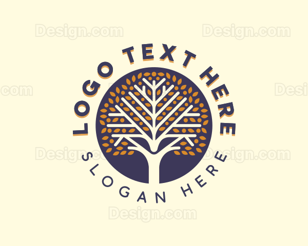 Arborist Tree Gardening Logo