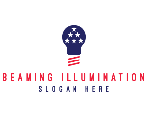 USA Light Bulb  logo design