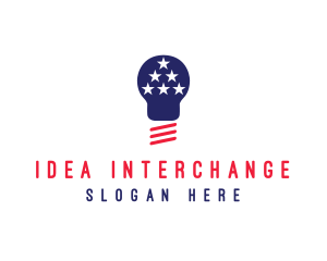 USA Light Bulb  logo design