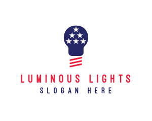 USA Light Bulb  logo design