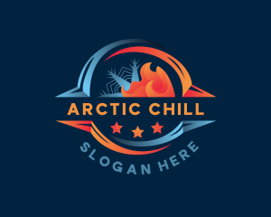 Ice Fire Temperature logo design