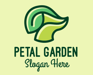 Green Leaf Stalk  logo design