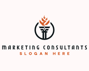 Torch Flame Consulting logo design