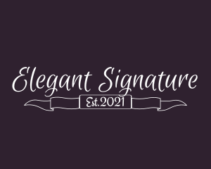 Elegant Banner Boutique logo design