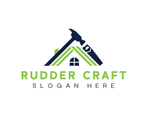 Roof Construction Carpentry logo design