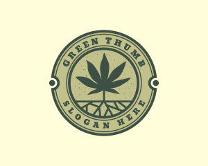 Weed Cannabis Leaf logo design