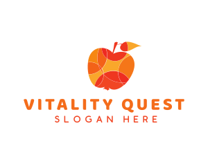 Summer Apple Fruit logo
