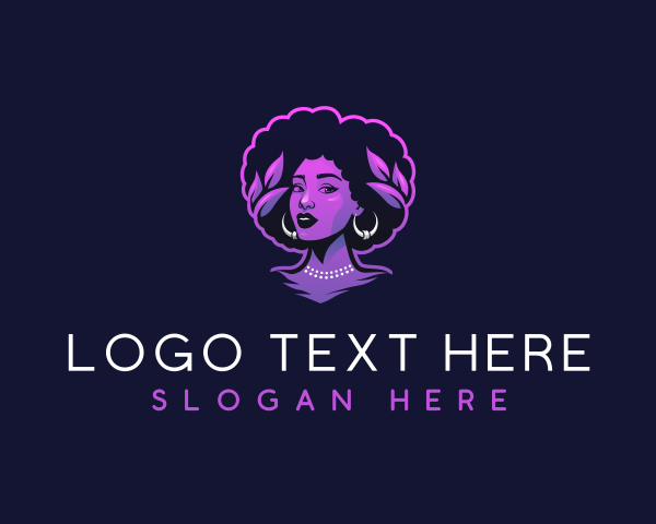 Afro Woman Beauty logo