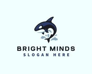 Orca Whale Splash Logo