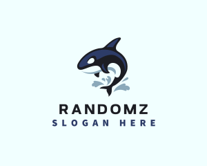 Orca Whale Splash Logo