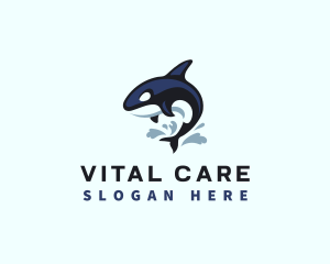 Orca Whale Splash Logo