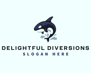 Wild Orca Whale logo design