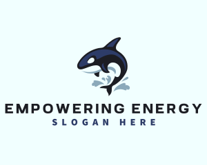 Wild Orca Whale logo design