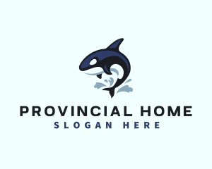 Wild Orca Whale logo design