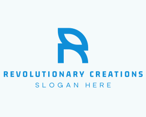 Modern Generic Leaf Letter R logo design