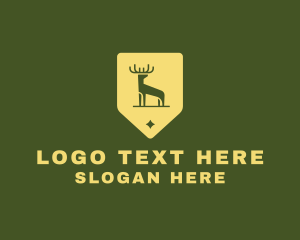 Deer Shield Badge logo
