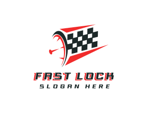 Speedometer Fast Race logo design