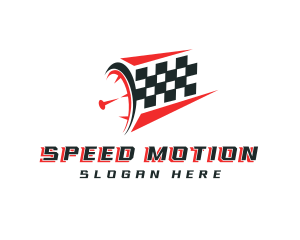 Speedometer Fast Race logo design