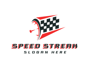 Speedometer Fast Race logo design