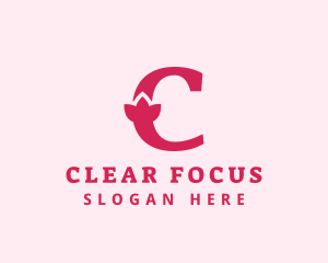 Pink Letter C Flower  Logo