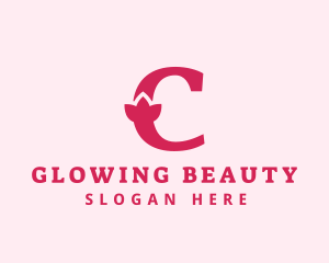 Pink Letter C Flower  logo