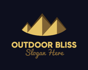 Gold Pyramid Peak logo design