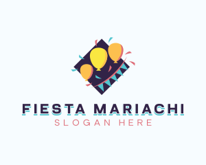 Festival Balloon Party logo design