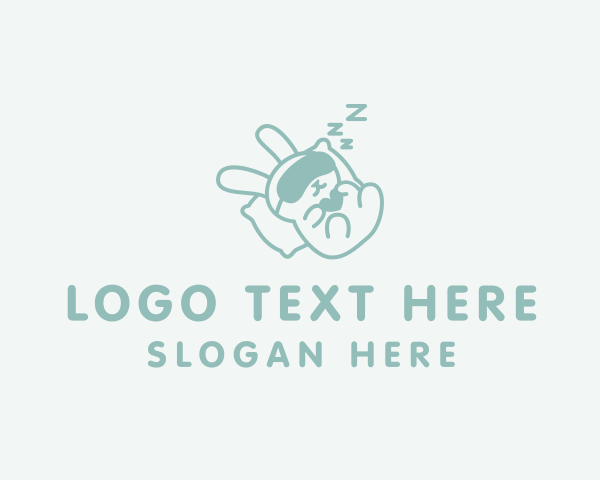 Sleepy Bunny Rabbit logo