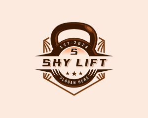 Kettlebell Gym Lifting logo design