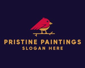 Little Finch Bird logo design