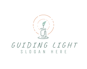 Candle Flame Light logo design