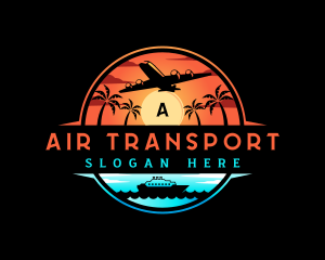 Travel Airplane Cruise Ship logo design