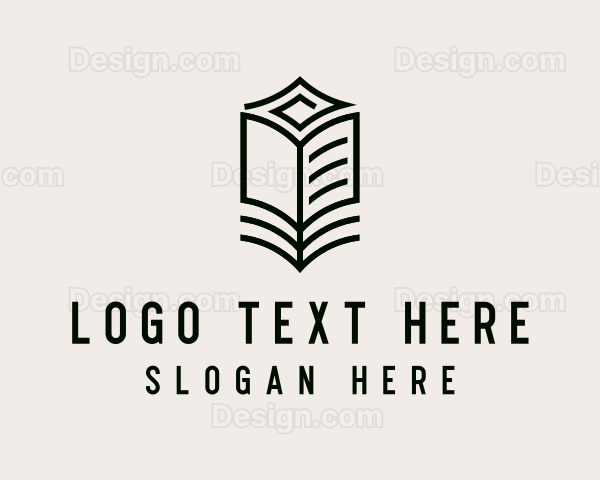 Minimalist Library Book Logo