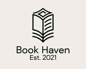Minimalist Library Book logo