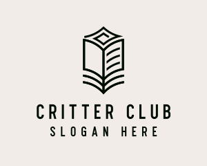 Minimalist Library Book logo design