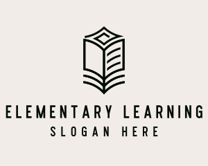 Minimalist Library Book logo design