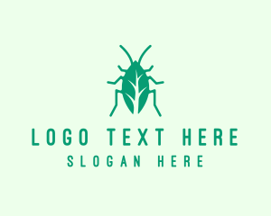 Green Leaf Cockroach logo design
