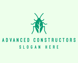 Green Leaf Cockroach logo design