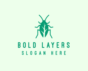 Green Leaf Cockroach logo design