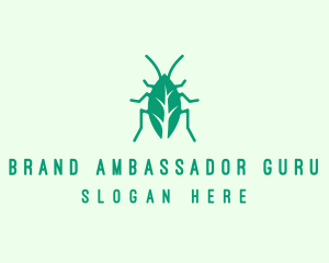 Green Leaf Cockroach logo design