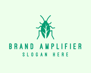 Green Leaf Cockroach logo design