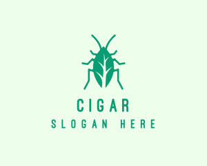 Green Leaf Cockroach logo design