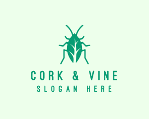 Green Leaf Cockroach logo design