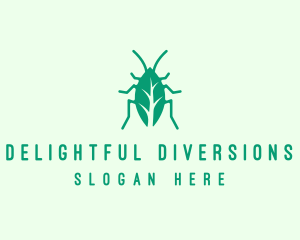 Green Leaf Cockroach logo design