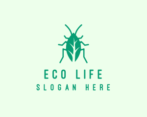 Green Leaf Cockroach logo design