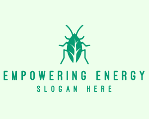 Green Leaf Cockroach logo design